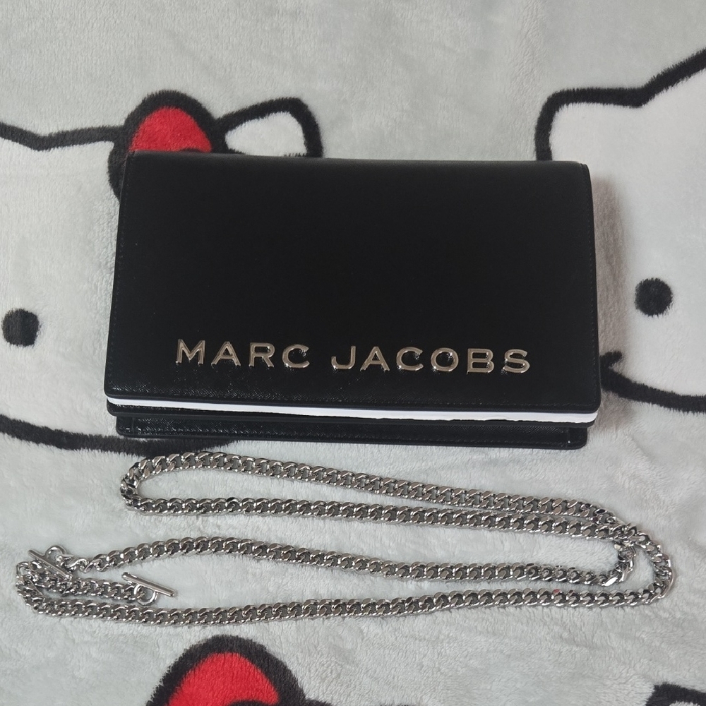Marc Jacobs Chain Purse Logo Hardware Leather - Brand New With Tags And Paper